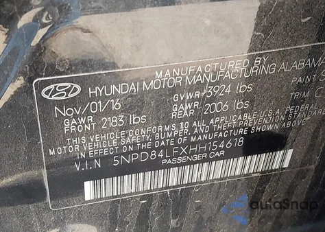 2017 Hyundai Elantra Value Edition from USA, damaged, VIN 5NPD84LFXHH154618